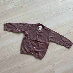 H&M baby knit cardigan brown 9 months